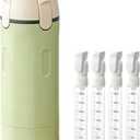 4-in-1 Travel Dispenser Bottle with Scale and Label, 4 Pack 30ML Refillable Leak Proof Transparent Portable Toiletry Containers for Shampoo Lotion Conditioner Cream(Green)