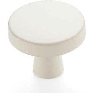 Ravinte 10 Pack Drawer Pulls 1-1/4 Inch White Kitchen Cabinet Knobs Solid Round Dresser Handles for Simple Cupboard Hardware