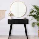 Console Table, Small Console Tables for Entryway31" Vanity Desk Fluted Dresser Side Table, Brown Entry Table Narrow Console Table Modern Hallway Table Modern Sofa Table for Living Room, 31.5 Inches X 11.8 Inches X 31.7 Inches