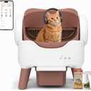 RPZ Self Cleaning Litter Box with APP, Automatic Litter Box for Cats Brown
Open Entry for Large Cats, Tracks Weight & Visits, Touch-Stop Safety, Remote Cleaning, Large Waste Drawer