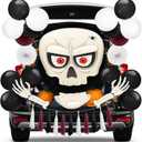 2 x Halloween Trunk or Treat Car Decorations Kit with Skeleton Design, Large Halloween Decor for SUV Car Archway Garage Party Supplies Decorations Outside