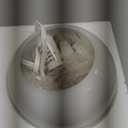 Rokinii Casa 6 Inch Ball Table Lamp with Glass Shade, Ball Light Bookshelf Lamp for Bedroom, Dorm, Office and Bedroom Bookshelf Reading Decoration, Without Bulb