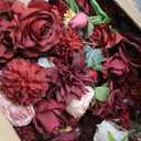 2pcs 19inch Burgundy Wine Red Free Standing Flowers Ball Bouquet Artificial Rose Arrangements Balls for Wedding Centerpieces Tables Chair Aisle Runner Flowers Decorations