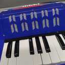 LIEKE Kids Accordion 17 Piano Keys 8 Bass Button Mini Accordian Toy Musical Instrument Gift (Blue)