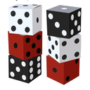 Tinlade 6 Pcs Dice Boxes 11 in Jumbo Vegas Casino Theme Party Decoration Big Vegas Decor Giant Table Top Cardboard Dice Casino Game Nights Prom Birthday Homies Party Supply Props (Multicolor)