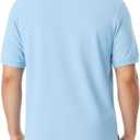 French Toast Unisex Sleeve Pique Polo Shirt , Light Blue, M