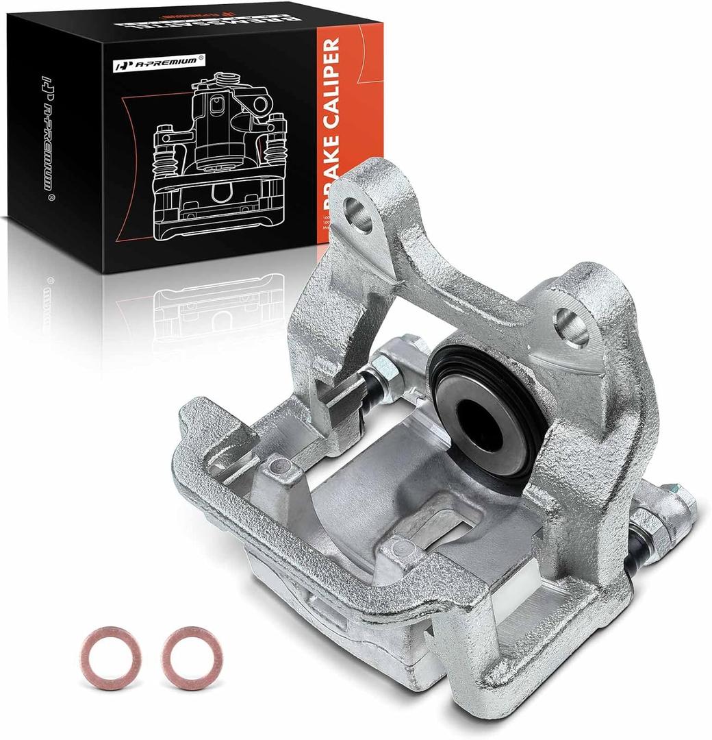 A-Premium Disc Brake Caliper Assembly with Bracket Compatible with Select Dodge Models - Challenger 2009-2010, Charger 2006-2014, Magnum 2006-2008 - Rear Left Driver Side