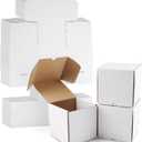 WIFTREY 30 Pack 5x5x5 White Small Shipping Boxes, 5 x 5 x 5 Corrugated Cardboard Box for Packaging Small Business, Shipping, Moving, Mailing
