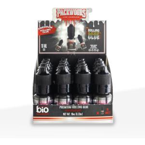 BIO Rolling Glue & Kief Catcher Display - 16-Pack of 10 mL Flavorless Vegan Rolling Adhesive Bottles - Food-Grade, Non-GMO, Mess-Free Dropper Design for Clean, Secure Wraps.