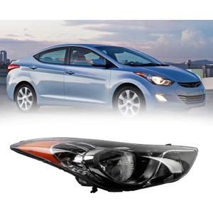Dasbecan Right Side Front Headlamp Compatible with 11-13 Hyundai Elantra