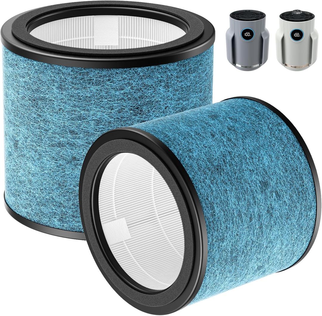 HP071BRN Replacement Filter for Shark NeverChange Compact Pro HP072/HP071BRN Air Purifier, Long-Lasting HEPA-Exceeding Filtration, For Pet Dander Dust Smoke Aller-gens, Up to 250 sq. ft. #HE07FKBASE