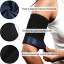 KFHENSOMR 2pcs Arm Bands Workout Adjustable Arm Trimmers for Women Arm Fat Reducer Bands Sauna Sweat Arm Shaper Bands Compression Sleeve Toner Sleeves for Sports Workout (Size L & XL)