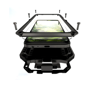 Lunivop for Motorola Moto G 2025/2026/ Moto G Play 2026 Case 6.7 Inch Metal Heavy Duty Phone Case Built-in Screen Protection Full Body Protective Dust Proof Military - Grade Rugged Black