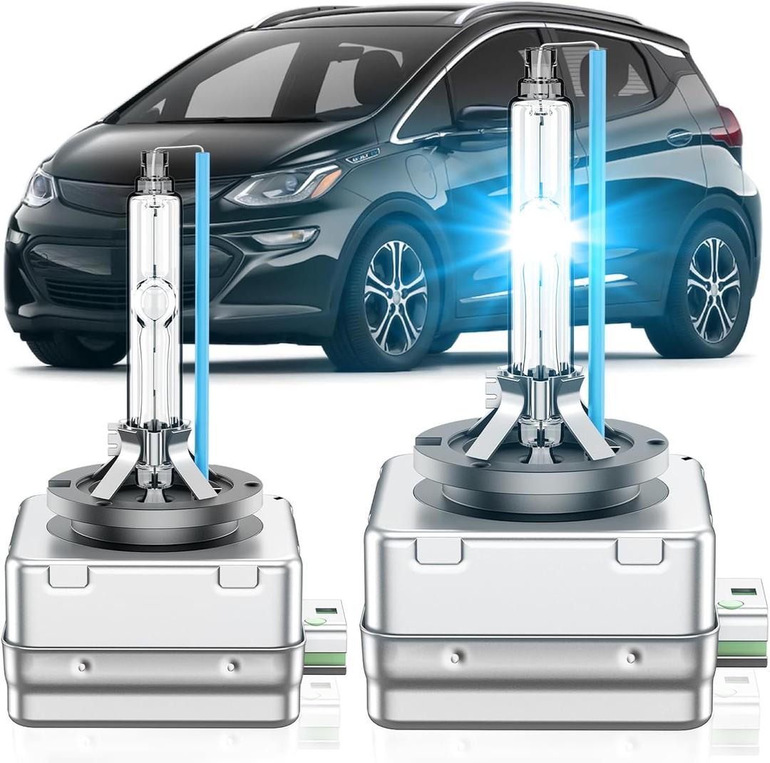 Fit for Chevrolet 2017-2021 Bolt EV 2018-2022 Chevy Traverse Blazer 2015-2020 Tahoe Suburban HD SSV PPV LS LT D3S HID Xenon Headlight Bulbs, High Low Beam Bulb, 8000K White Blue, Pack of 2