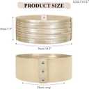 XZQTIVE Wide Elastic Belts for Women Dresses Black Waist Corset Belt for Women Fashion Wide Stretchy Belts (Fits Waist Sizes 36-40 in(leather part 14.2 in), Width:4in Braided Gold)