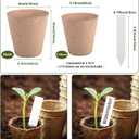 4 Inch Peat Pots, 50PCS Biodegradable Plant Starting Pots Round Nursery Pot, Garden Germination Nursery Pot Bonus 20 Plant Labels (4 Inch, 50P)