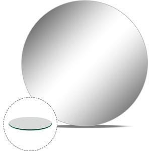 WGV Large Round Mirror Plate 10" Diameter, 4.5 mm Thickness, Frameless Sanded Edges, Quality Thick Candle Tray, Home Event Party Wedding Table Centerpiece Wall Decor, 1 Piece (10"L x 1"W, Round 1 Piece)