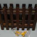 ShopLaLa Wall Planters - 4 Pack Wooden Hanging Planter for Indoor Outdoor Plants, Air Plant Succulent Orchid Holder, Live Vertical Garden Wall Mounted Plant Stand, Wall Christmas Decor 15.7" (40cm)