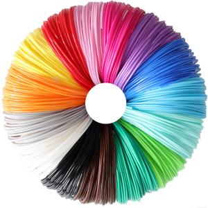15 Bright Colors 1.75mm 3D Pen PLA Filament Refill, Each Color 10feet, Total 150 Feet 3D Pen/3D Printer PLA Sample Pack, Compatible with MYNT3D / SCRIB3D Printing Pen (Pla 15 Most Popular Solid Colors Mixed)