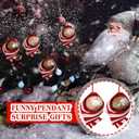 Soulchen 4 Pcs Funny Christmas Ornament for Tree 3D Christmas Pendant, Piggy in Blankets Handmade Hanging Cheeky Home Decorations Gifts for Friends Family