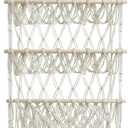 Stuffed Animal Toy Storage Hammock Hand-Woven Cotton Rope Hanging Organizer Kid Bedroom Decor Nursery Playroom Organizer for Nursery Play Room Bedroom Kids Room (Style 1)