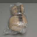 YANDW Low Back Bra with Clear Straps and Back Deep V Plunge Push Up Low Cut Bras Underwire Add Two Cup Size: 32D (Beige)