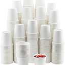 NYHI 500 Pack 6 oz White Small Disposable Paper Coffee Cups Hot Cold Beverage Drinking Cup for Water Juice Espresso Tea Ideal for Water Coolers Party