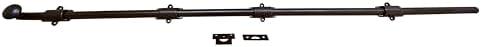 QCAA Solid Brass Dutch Door Bolt, 36", Oil-Rubbed Bronze, 1 Pack, Made in Taiwan