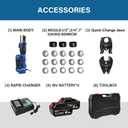 Multifunctional Electric Hydraulic Crimping Tool, 3 in 1, Cordless Pliers | 18V 60kN Pro Press Tools, Battery Cable Crimper + Copper Pipe Crimper + Cable Cutter, 2 Batteries, Fast Charger, 18 Dies, BS-300C