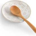 MALACASA Ceramic Spoon Rest for Stove Top, 4.8 inch Cooking Spoon Holder for Kitchen Counter,Utensil Rest for Ladle, Spatula, Spoons or Tongs, Modern Farmhouse Kitchen Dcor - 01, Series LYDIA (Flowers)