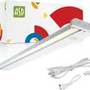 ASD Swivel LED Under Cabinet Lighting, 32 Inch 16W, Hardwired or Plug-in, 2700K/3000K/4000K, Hi/Low Switch, Rotatable Lens, Dimmable Linkable Under Counter Light for Kitchen, ETL & Energy Star