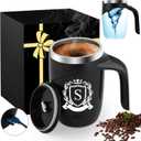 Initial Magnetic Stirring Coffee Mug Stainless Travel Cup Men Happy Retirement Gifts 2024 Cool Personalized Funny Best Unique Police Boss Doctors Military Teacher Army Librarian Air Force Golf,S