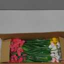 24 Bundles Artificial Flowers for Outdoor Indoor Garden Home Decoration, Plastic Flowers Decoration,Artificial Plants for Indoor Outside Garden Home Wedding Farmhouse (Mix 6 Color)