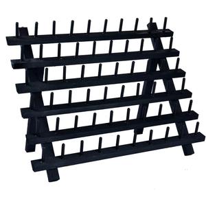 NW Colorful 60-Spools Wooden Thread Holder Sewing and Embroidery Thread Rack and Organizer Thread Rack for Sewing with Hanging Hooks (Black)