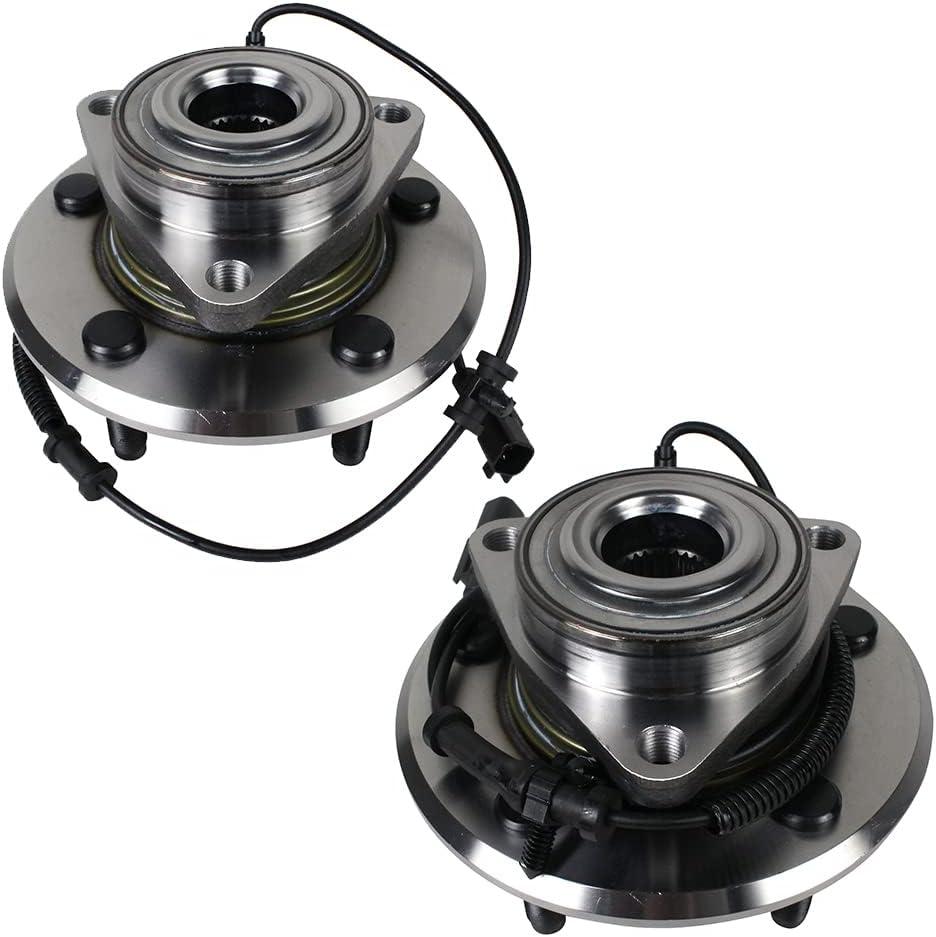 Autoround 515126 Pair Front Wheel Bearing and Hub Assembly Compatible with 2009-2010 Dodge Ram 1500, 2011 Ram 1500, 5 Lug W/ABS