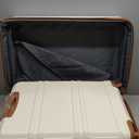 Kono 4 Piece Luggage Sets Expandable (only 28") with Spinner Wheels TSA Lock Lightweight PC+ABS Hardside Travel Rolling Suitcases 20in 24in 28in Carry on and 12in Mini Cosmetic Case Cream White