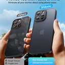 Shockproof for iPhone 16 Pro Max Case, [Camera Protection] [Military-Grade Drop Protection] Protective Anti-Yellow Slim Translucent Skin-Friendly for iPhone 16 Pro Max Phone Case, Black