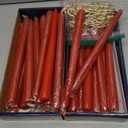 Rich Red 10 Inch Taper Candles - Pack of 12 Premium Unscented, Dripless & Smokeless Hand-Dipped Candles for Birthday, Wedding or Dinner Decorations and Formal Candlelighting