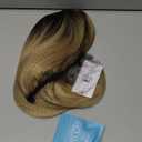 HAIRCUBE Blonde Bob Wig with Bangs Short Bob Wigs for Women Short Blonde Wig with Dark Roots Heat Resistant Synthetic Wig Natural Looking for Daily Use