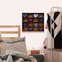 Wall Mounted Tie Rack - 16 Compartment Tie Organizer with Display Racks for Bedroom & Wardrobe