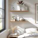 GXYAWPJ 24 Inch Floating Shelves for Wall Rustic Light Wood Wall Shelves for Bedroom Set of 4