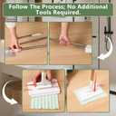 Mini Mop for Corners,Cloth Changing Mini Mop,Zero Touch MiniMop,Automatic Hands Free Push Pull Handle, Disposable Dust Mop with 10 Reusable Cloths for Wall Bathroom Toilet Corners Cleaning