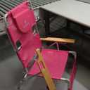 Ostrich 3N1 Lightweight Lawn Beach Reclining Lounge Chair with Footrest, Outdoor Furniture for Patio, Balcony, Backyard, or Porch, Pink