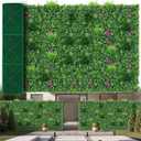 Yangrass Artificial Boxwood Wall Roll, 60"x120"(50 SQFT) Grass Wall Panels Greenery Wall Backdrop with Mint Plant Leaves, UV Protected Privacy Fence Screen Wall Grass for Indoor Outdoor Decor