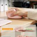 SABLUTE MAM3 Ergonomic Mouse, Rechargeable Wireless Vertical Mouse with 4 Adjustable DPI for Small/Medium Hands, Dual-Device Connectivity for Computer/PC/Laptop,Bluetooth Mouse for Window,Mac OS,Pink