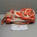 Convertible Combo Baby Doll Stroller for 3 Year Old Girls & Up | Play Toy Baby Stroller for Dolls, Folding Adjustable Bassinet Carriage Buggy with Storage Basket Converts to Sit Up Pushcart Pram, Red (Floral)