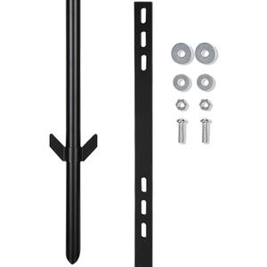2 Pcs 36'' Yard Sign Stake for Outdoor, Metal Garden Posts with Barbed Anchors, Easy to Install, Rugged, Lightweight & Abjustable 3 Foot Signs Pole for Ground Lawn(Black)