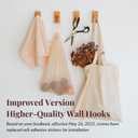 Wood Pack of 4 Decorative Wall Hooks for Hanging Coats - Perfect Backpack Hanger, Hat Hooks for Wall - Each Heavy Duty Holds 6lbs-33lbs (Beech, 4Pack) (Beige)