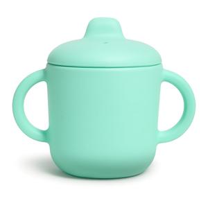 Premium Silicone Baby Straw Cup 5 floz, BPA-Free Food-Grade Silicone Sippy Cup for Infants and Toddlers 6months+, Leak-Resistant, Durable, Easy-Grip Training Design (Green)