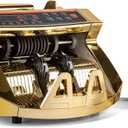 Gold Money Counter by BESOSC with UV/MG Detection, 80W Bill Counter with Counterfeit Bill Detection, LED Display, 1000 pcs per Minute, no Mixed Bill Counting